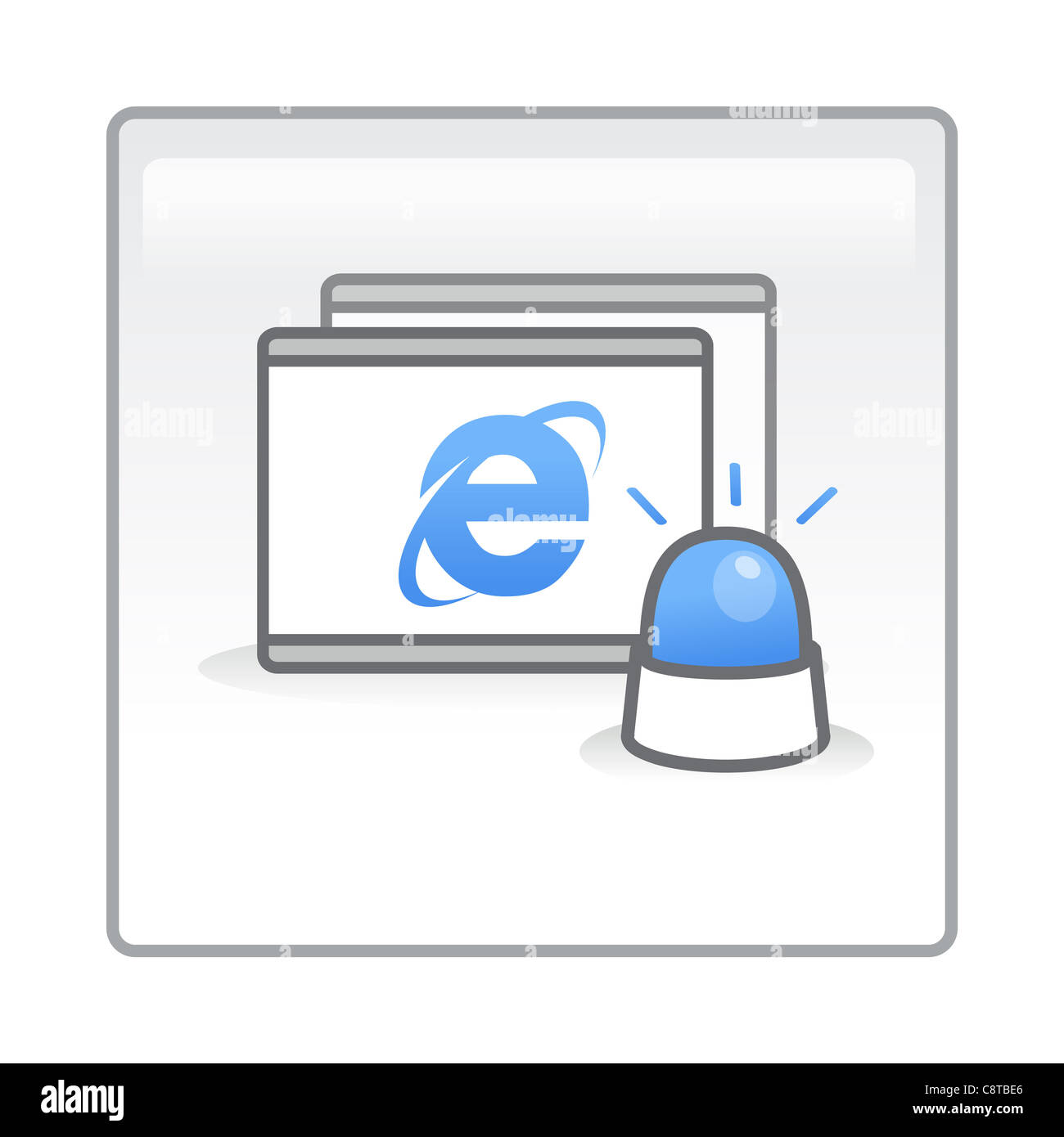 Illustration of file and internet explorer sign Stock Photo