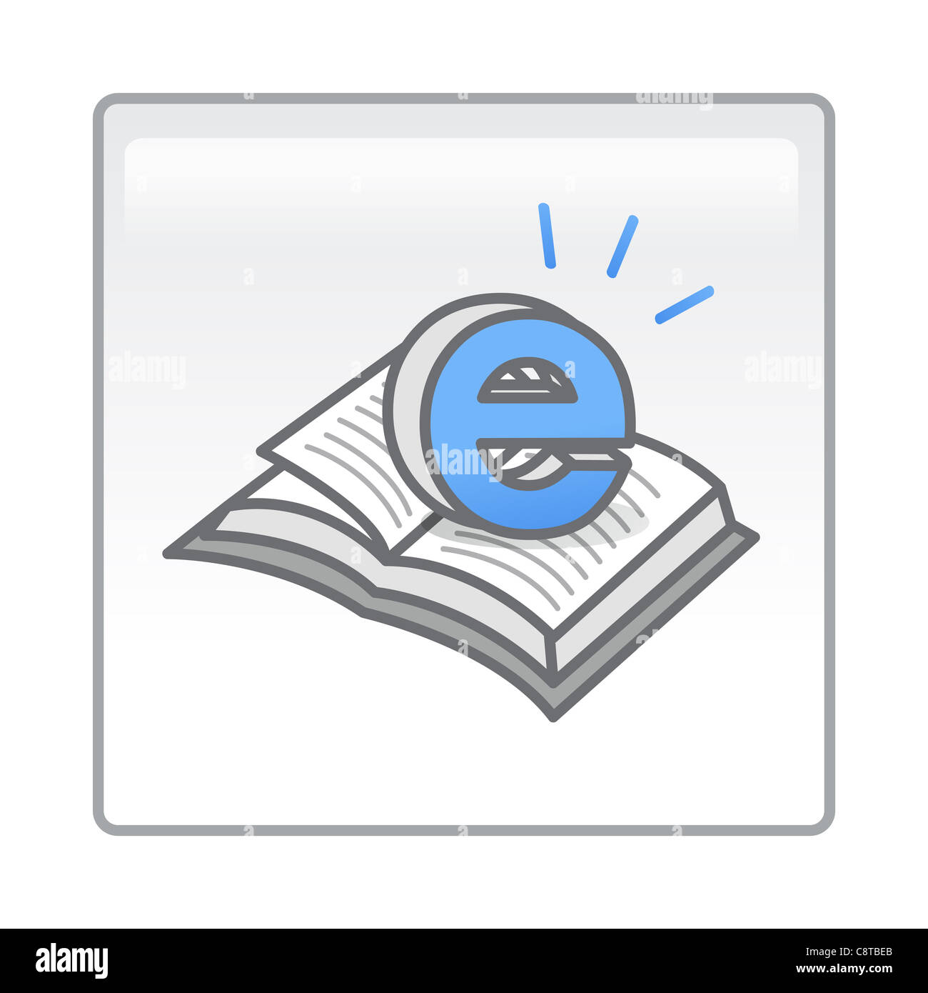 Illustration of internet and book Stock Photo