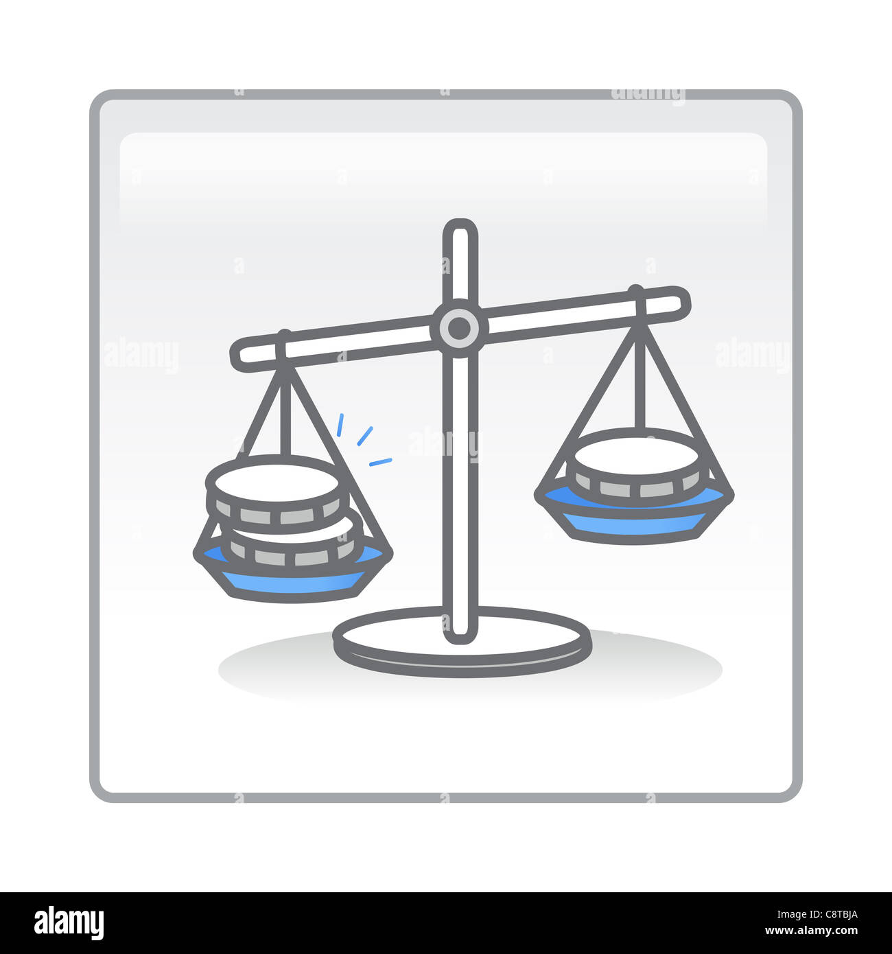 Weight scale on white background Stock Photo - Alamy