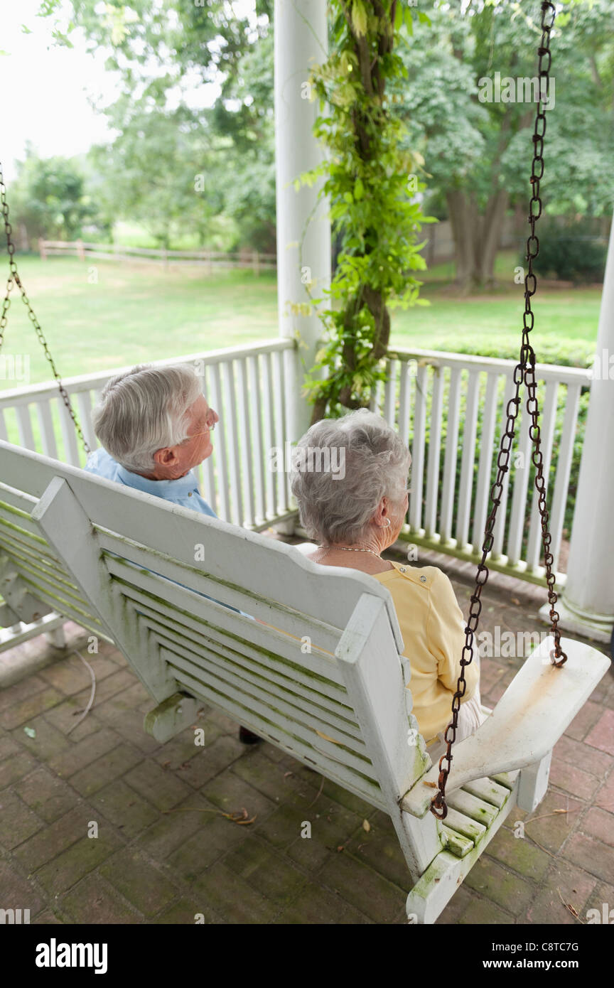 Porch swing couple hires stock photography and images Alamy