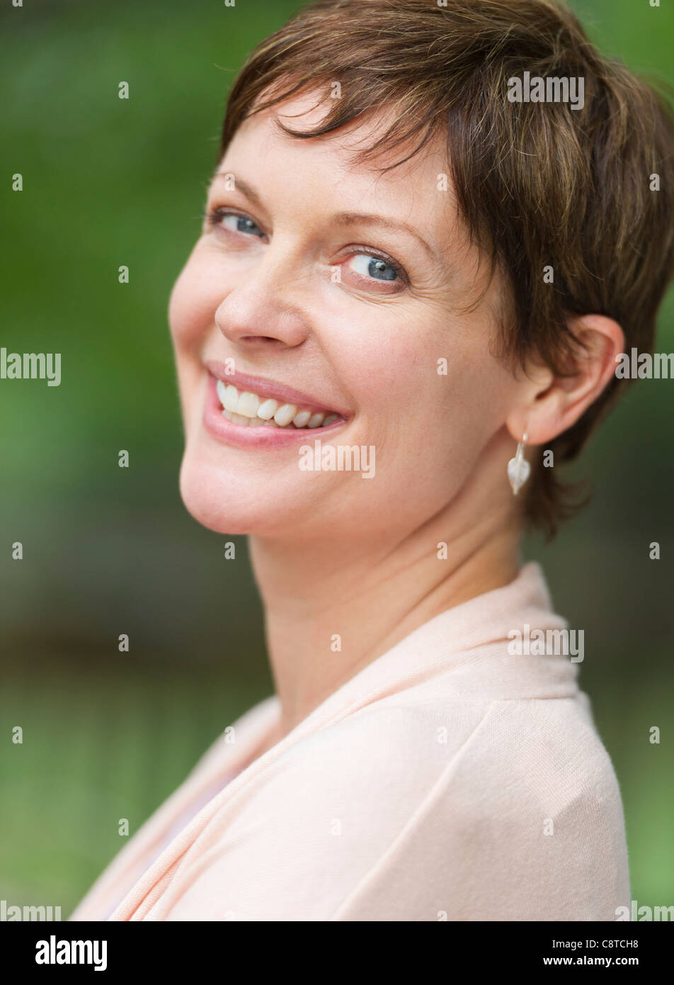 Happy mature woman hi-res stock photography and images - Alamy