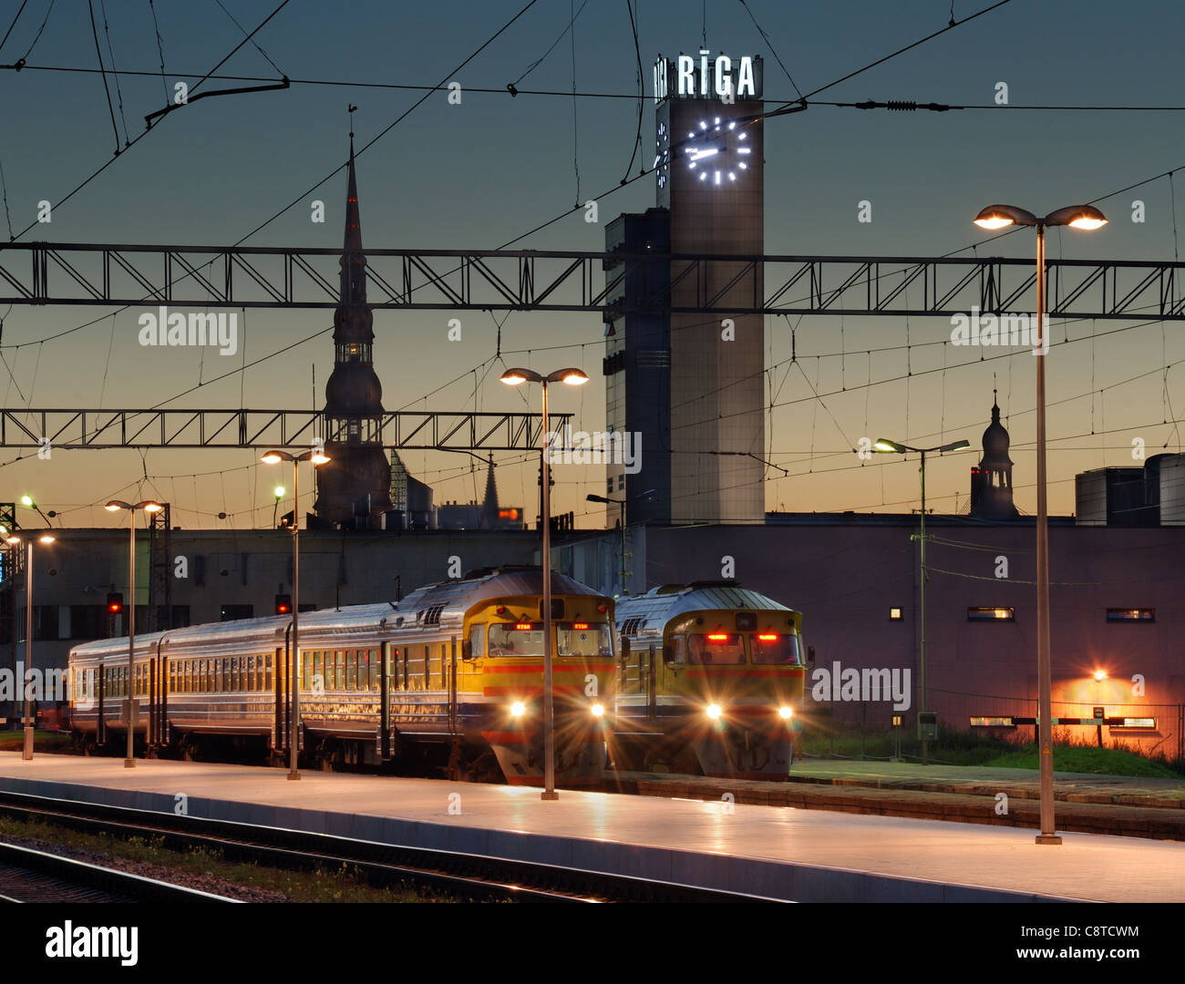 The Riga central railway station. Riga, Latvia Stock Photo - Alamy