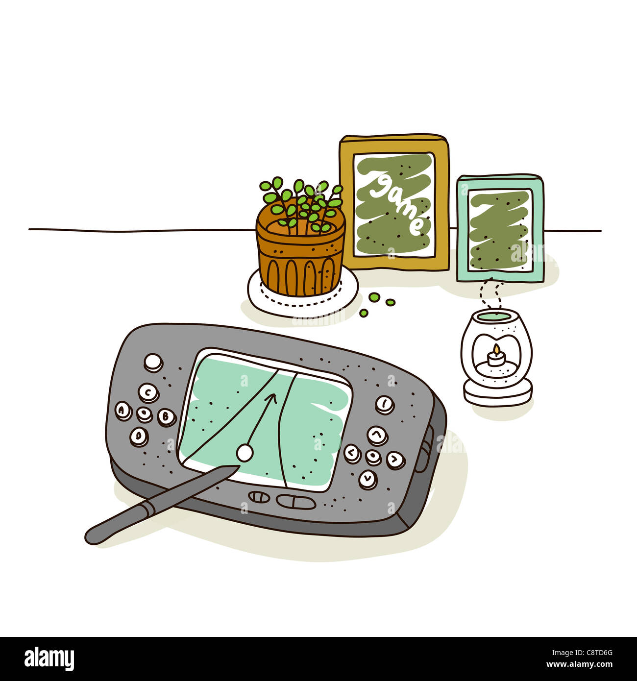 Illustration of video game Stock Photo
