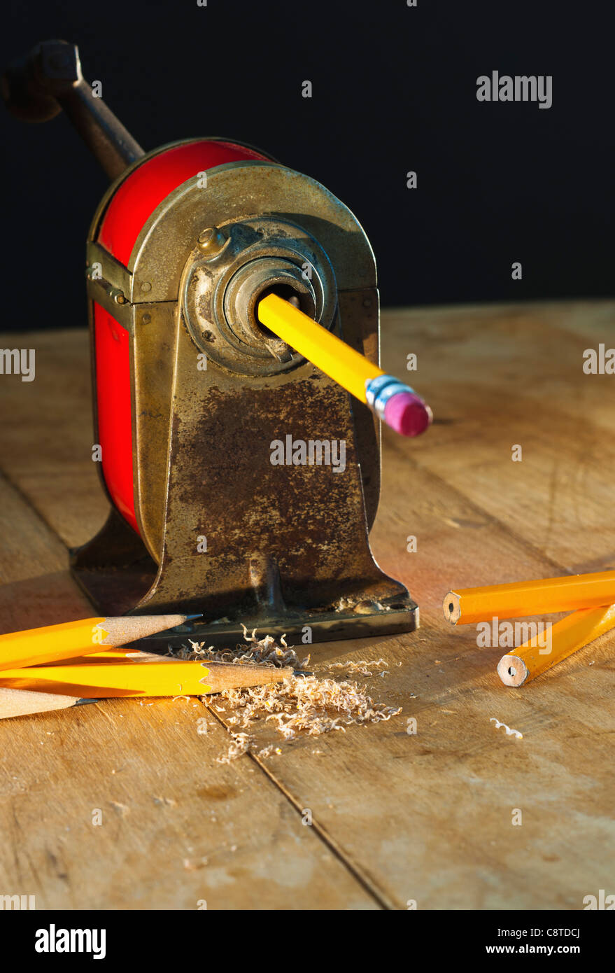 Studio shot of pencil sharpener Stock Photo Alamy