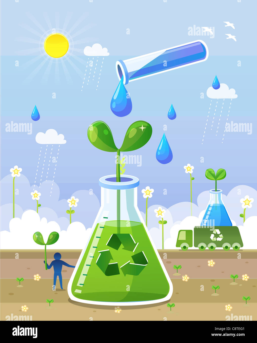 Concept of recycle and clean environment Stock Photo - Alamy