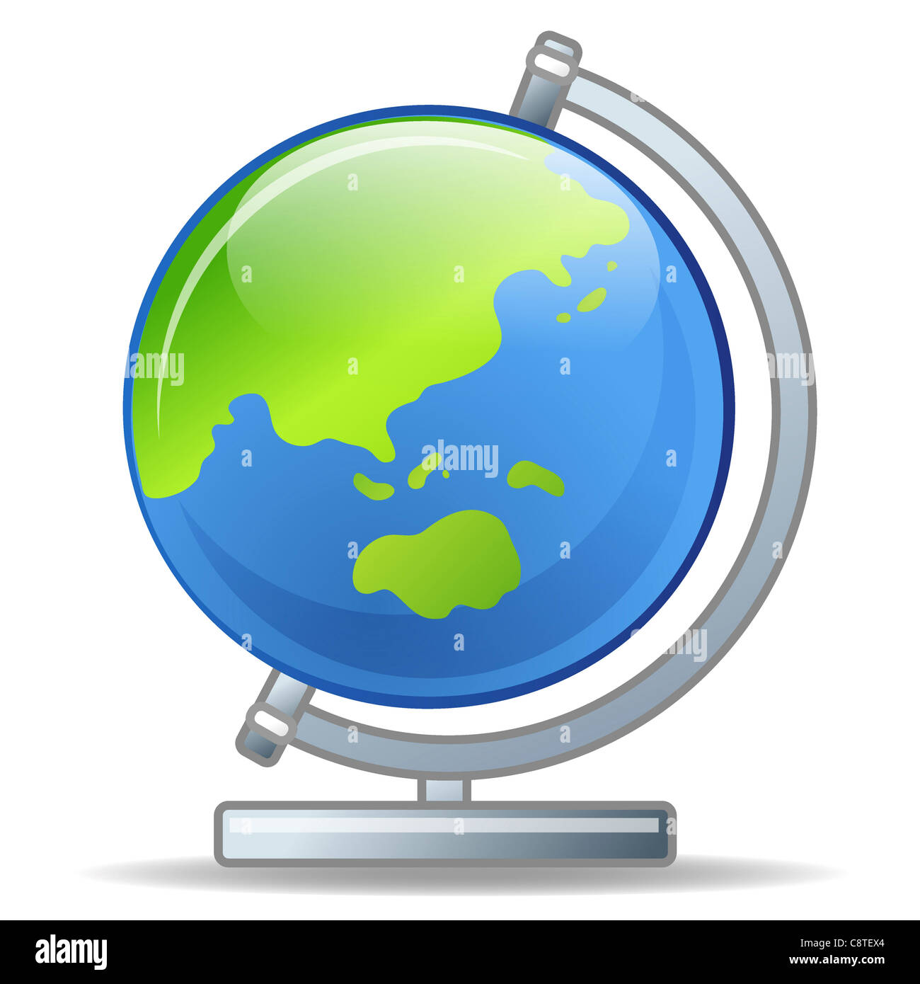 Illustration of globe against white background Stock Photo - Alamy