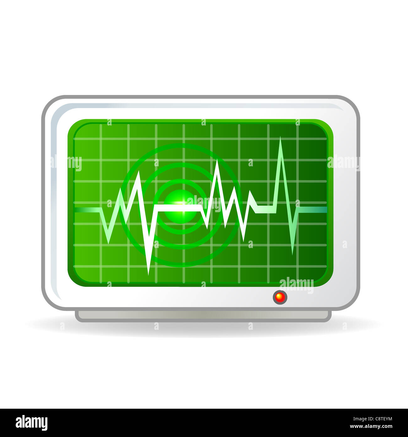 Screen of electrocardiogram monitor Stock Photo