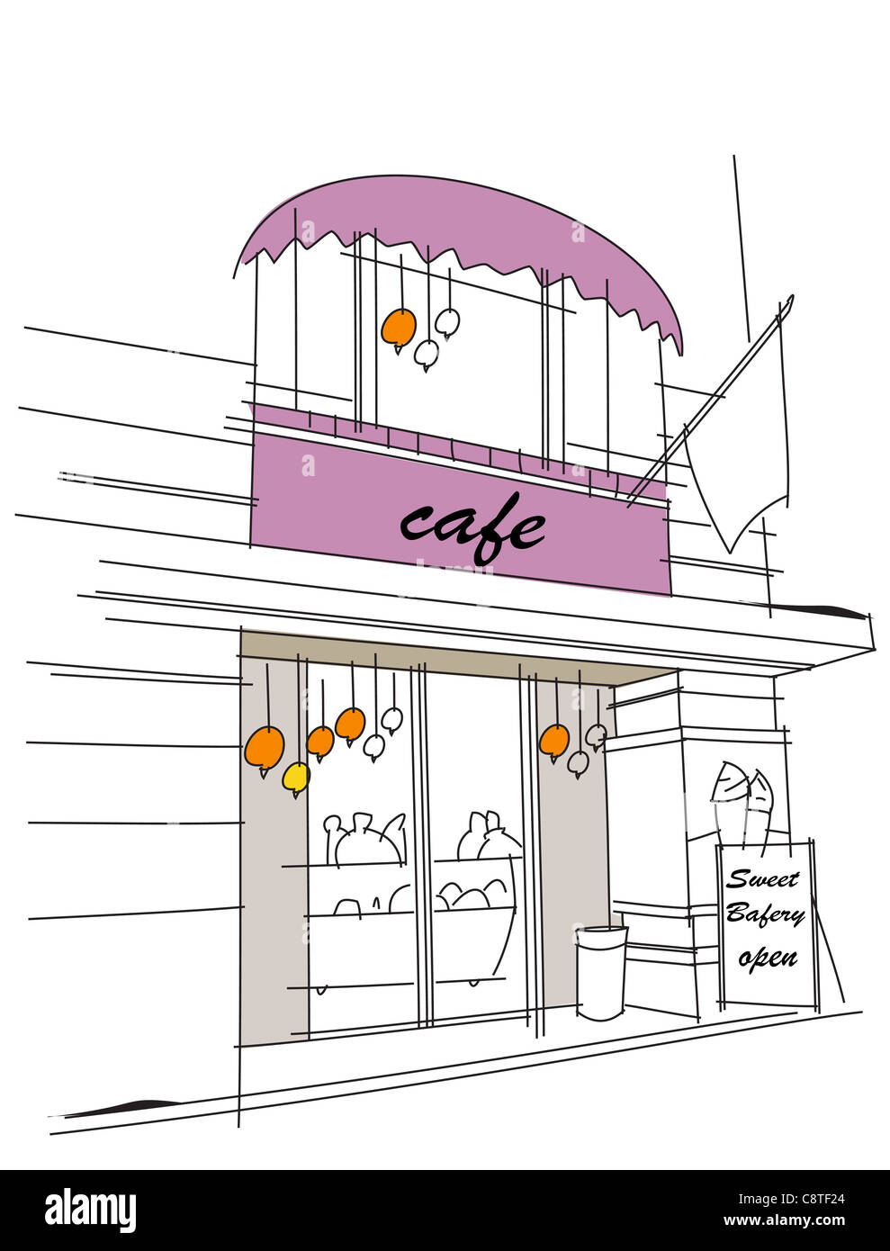 Cafe exterior window hi-res stock photography and images - Alamy