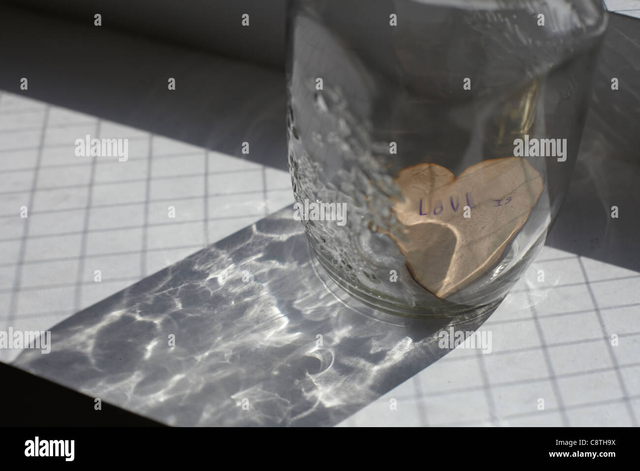 Heart In A Bottle Stock Photo - Alamy