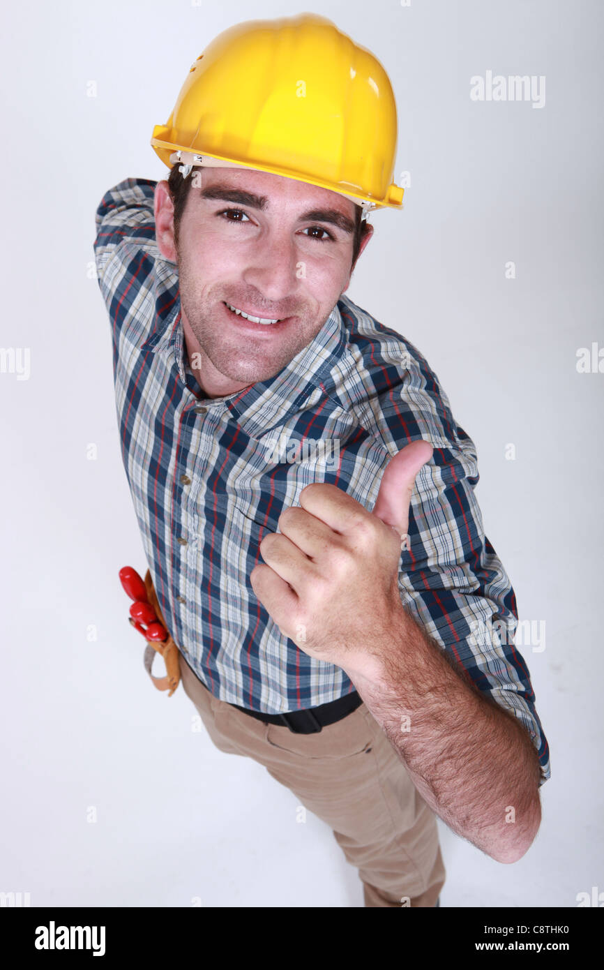 craftsman, thumbs up Stock Photo - Alamy