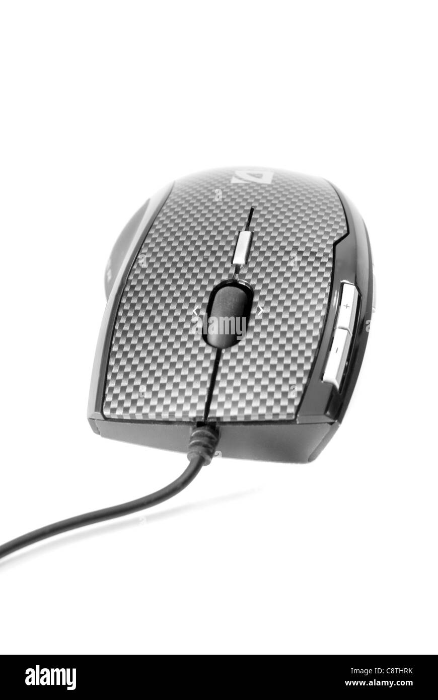 Modern PC mouse with cable isolated on white background Stock Photo - Alamy