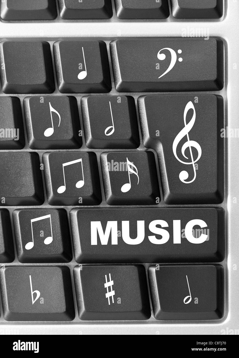Closeup of Computer music keyboard Stock Photo Alamy