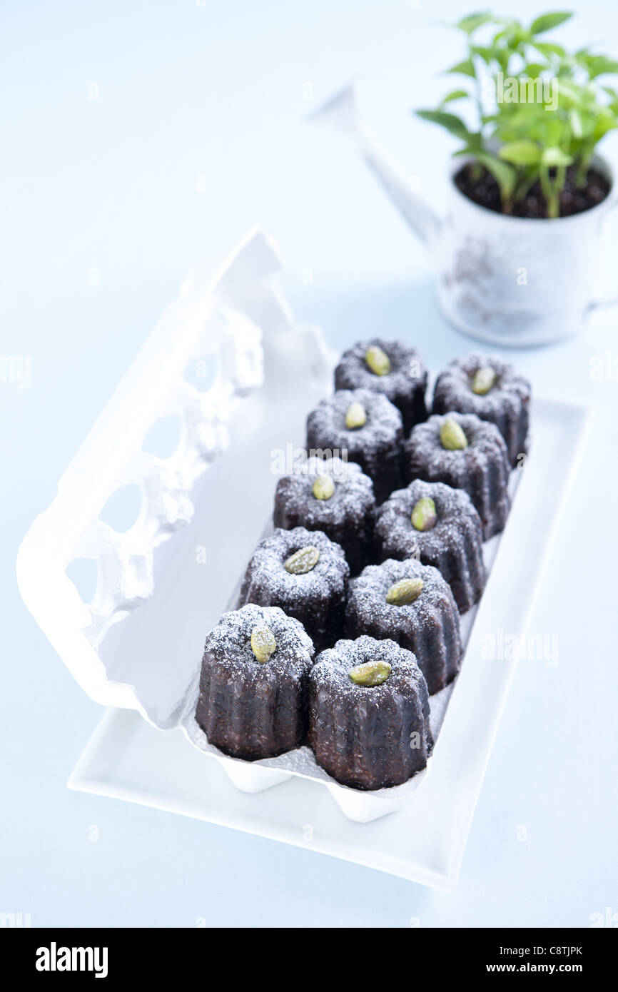 Closeup Of Bakery Items With A Flower Pot Stock Photo Alamy