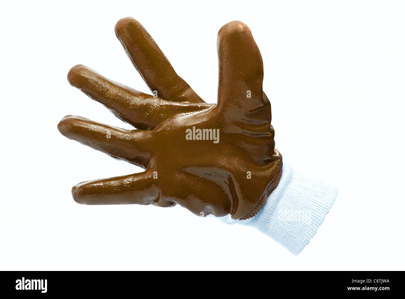 WOOL GLOVE SQUARE LOGO_BROWN main image 1