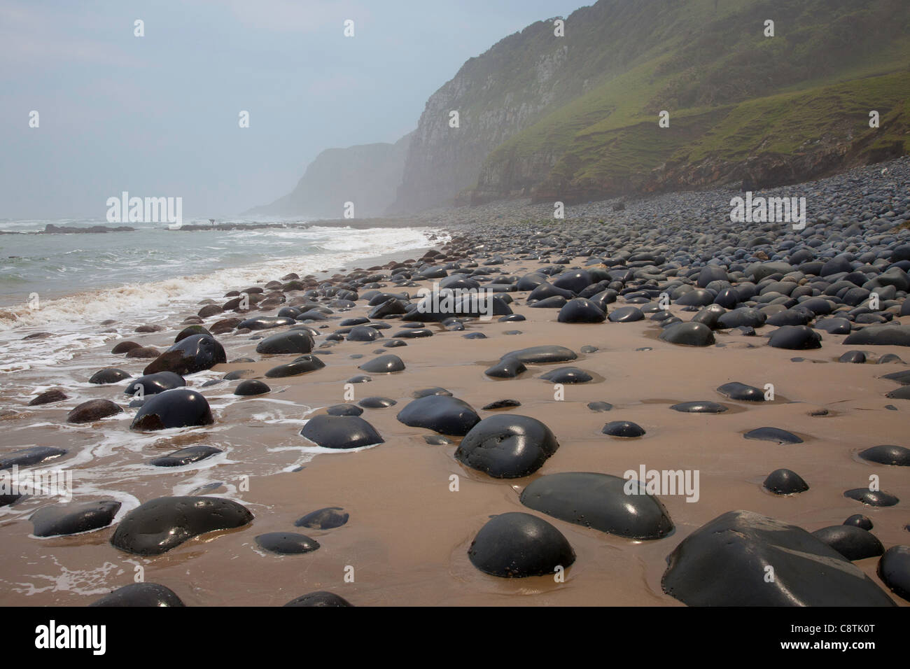 white clay beach coffee bay Stock Photo