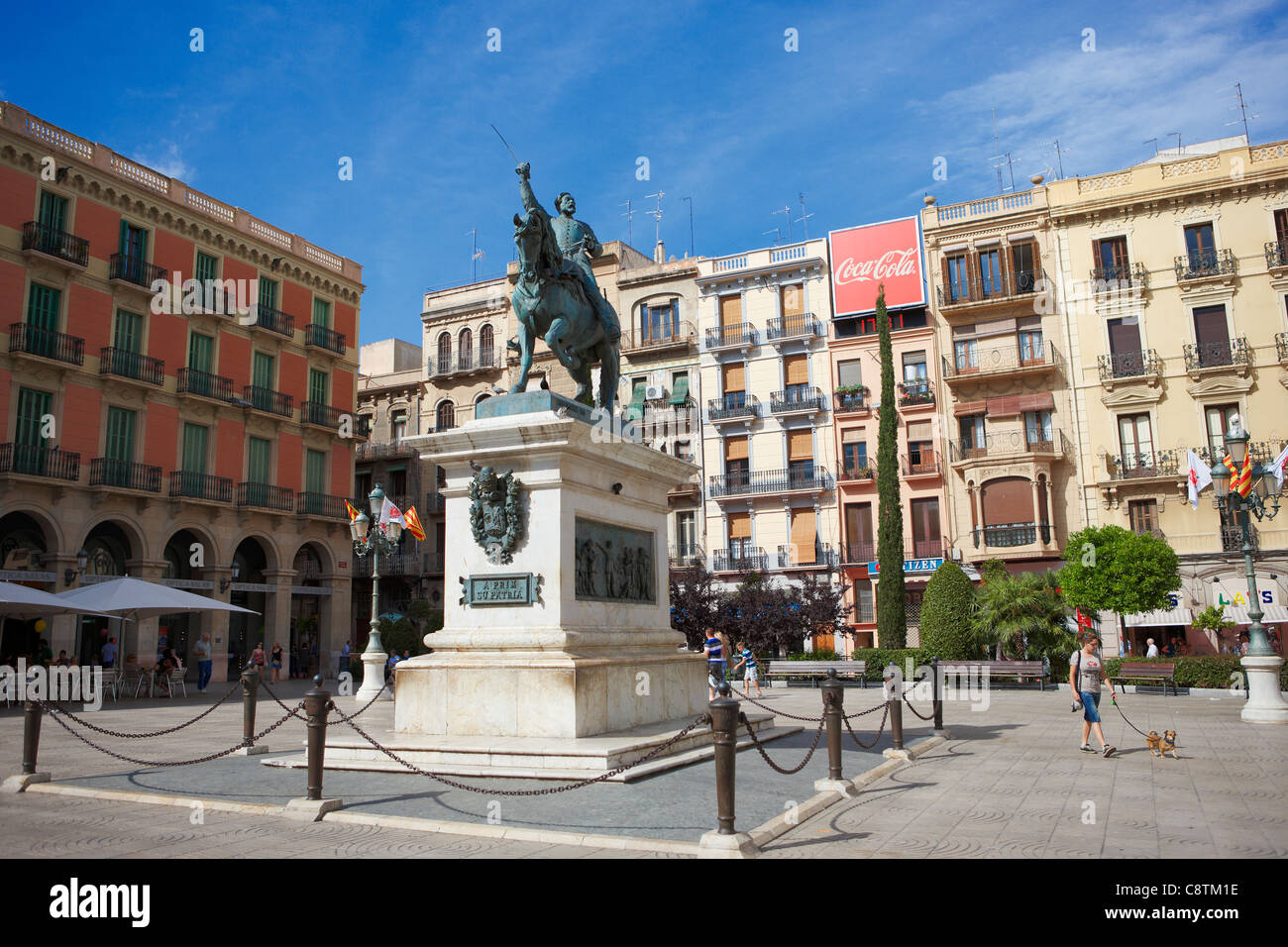 Joan Prim monument. Reus, Catalonia, Spain Stock Photo - Alamy