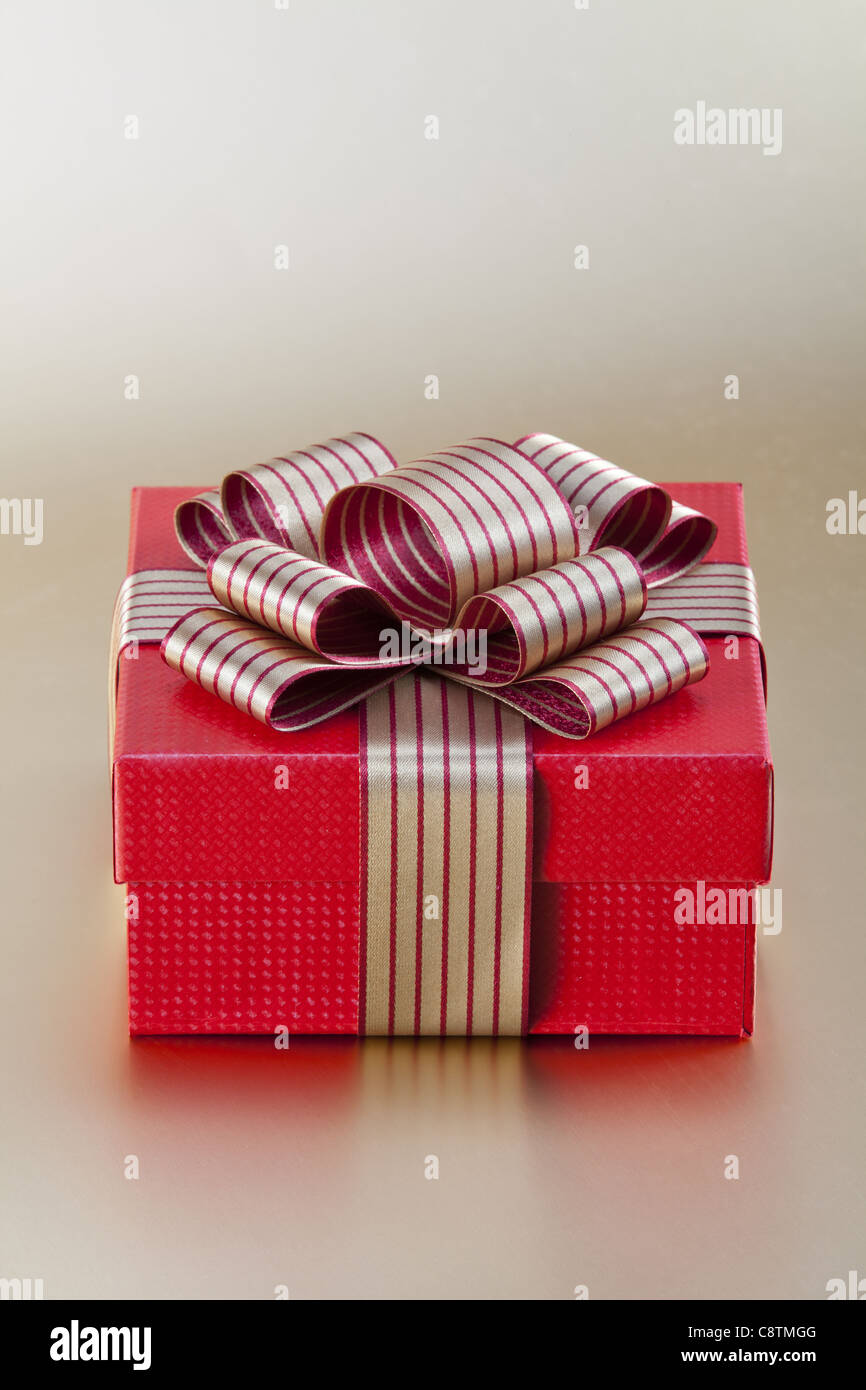Gift Box With Ribbon Stock Photo - Alamy