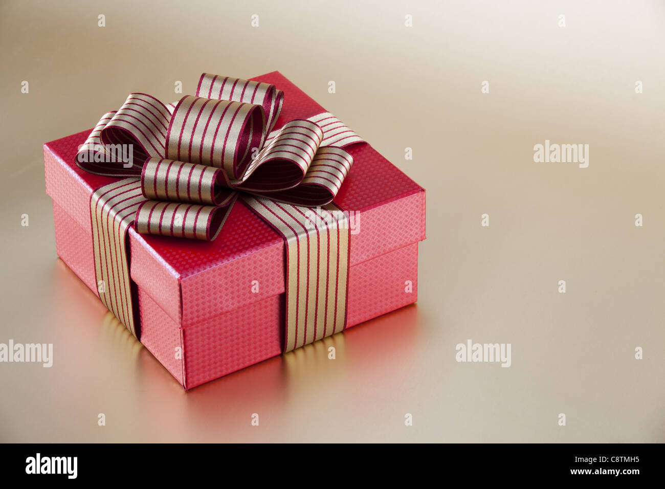 Gift Box With Ribbon Stock Photo - Alamy