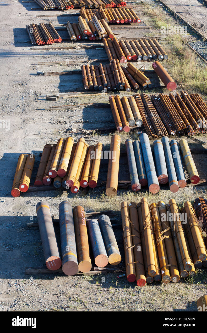 steel bars on ground Stock Photo Alamy