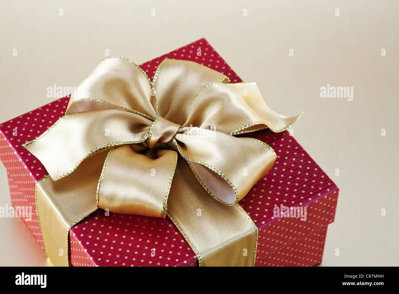 Gift Box With Ribbon Stock Photo - Alamy