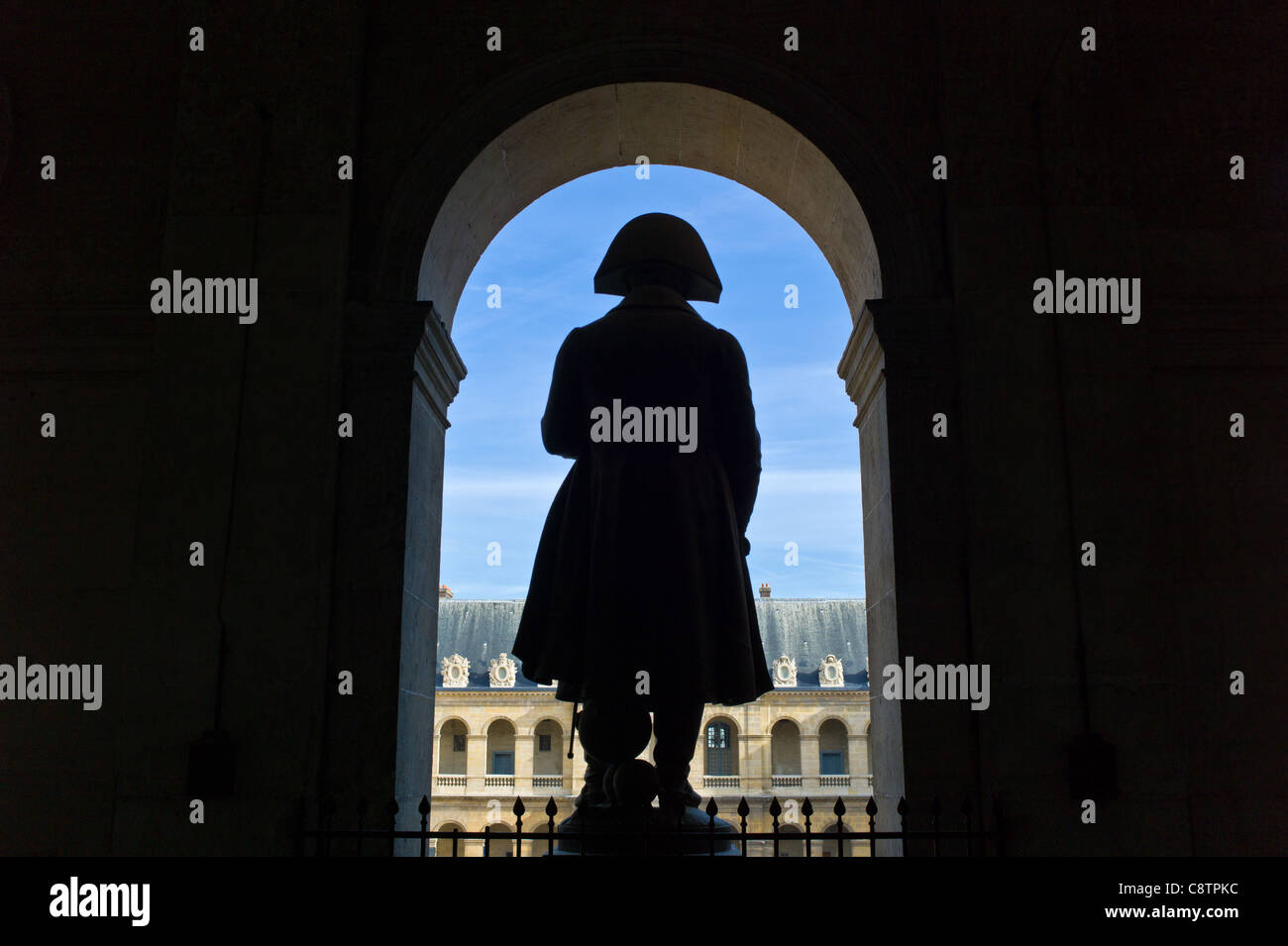 Paris, the Napoleon statue in the Hotel des Invalides Stock Photo