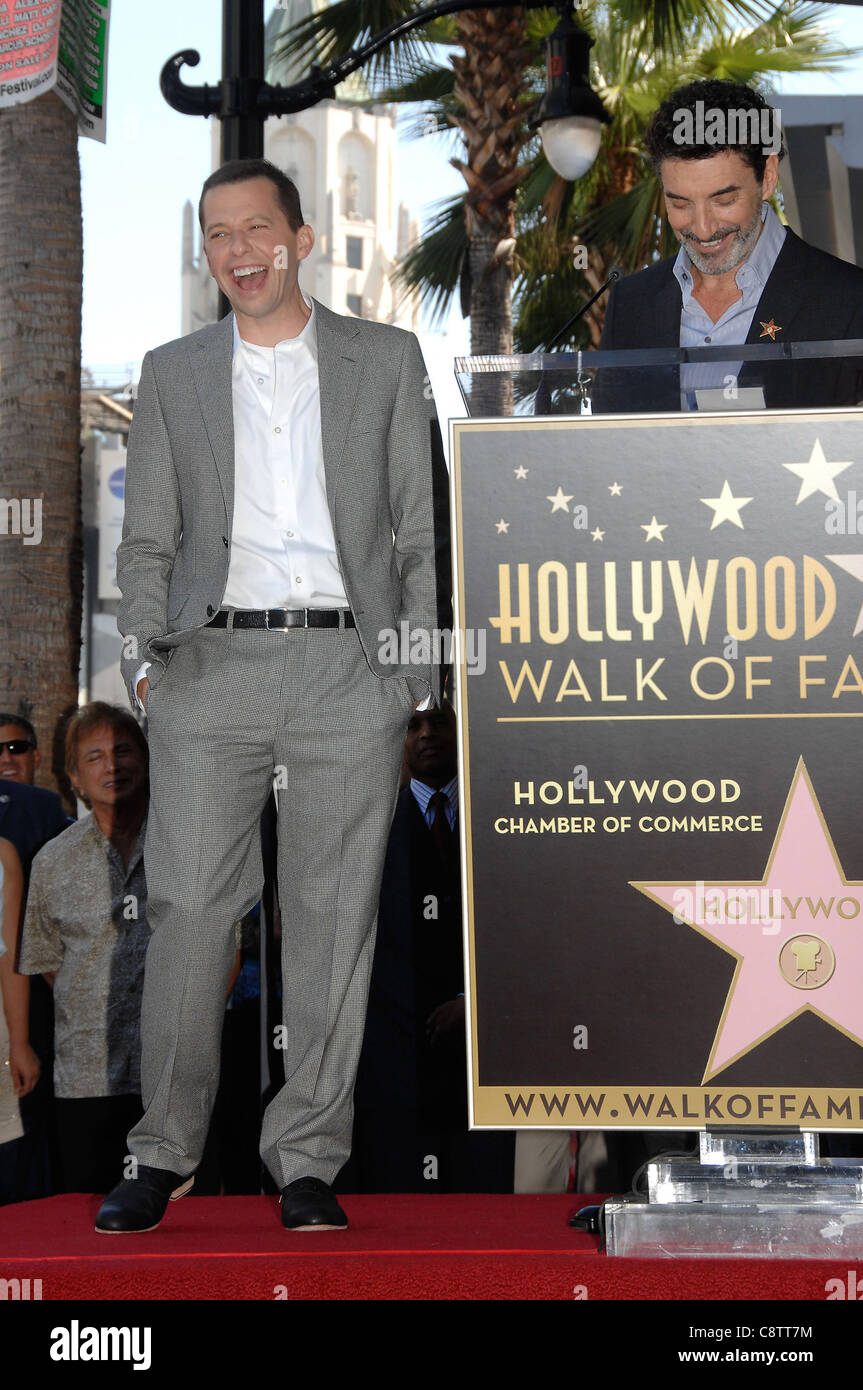 Jon Cryer, Chuck Lorre at the induction ceremony for Star on the ...