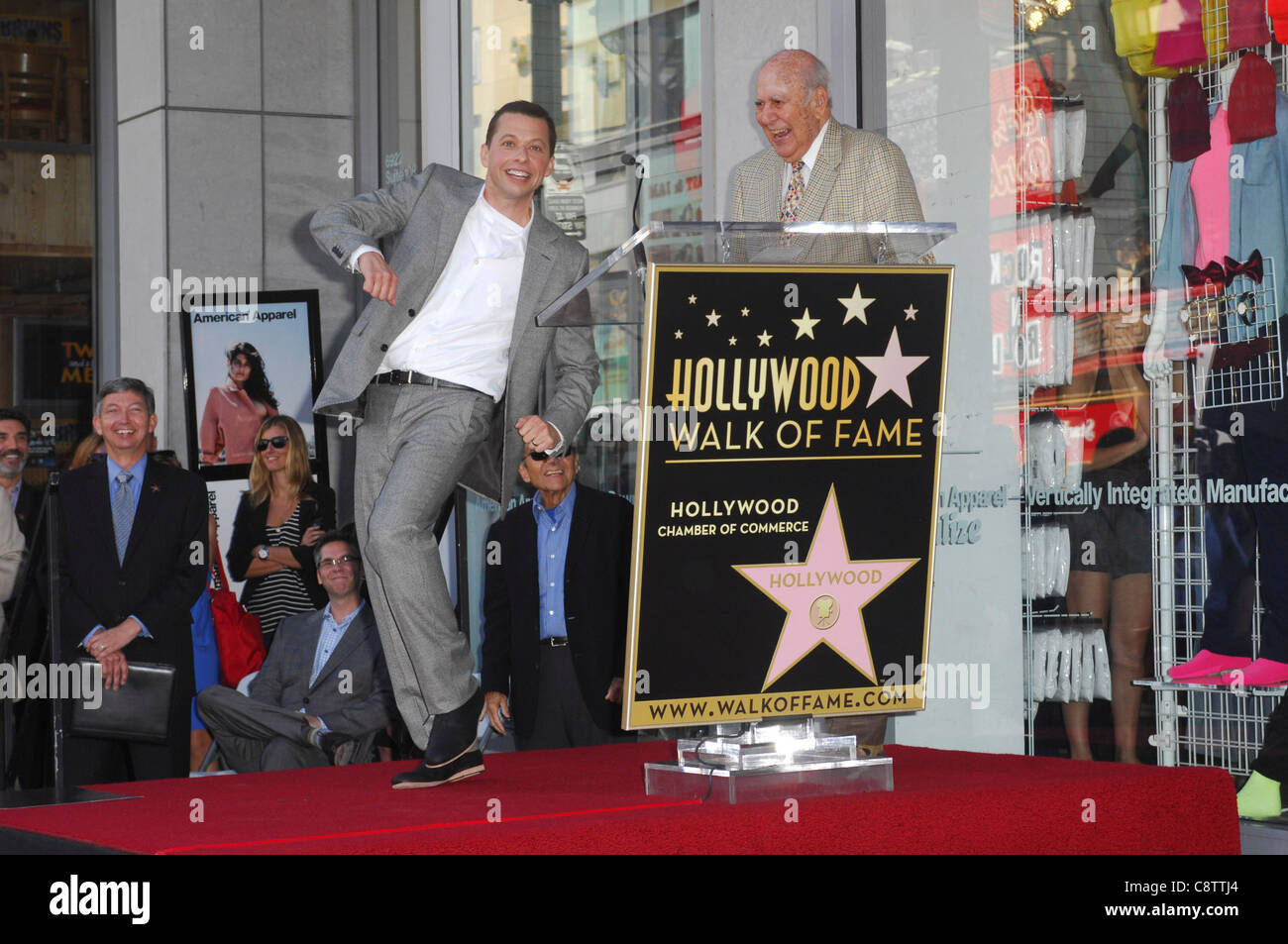 Jon Cryer, Carl Reiner at the induction ceremony for Star on the ...
