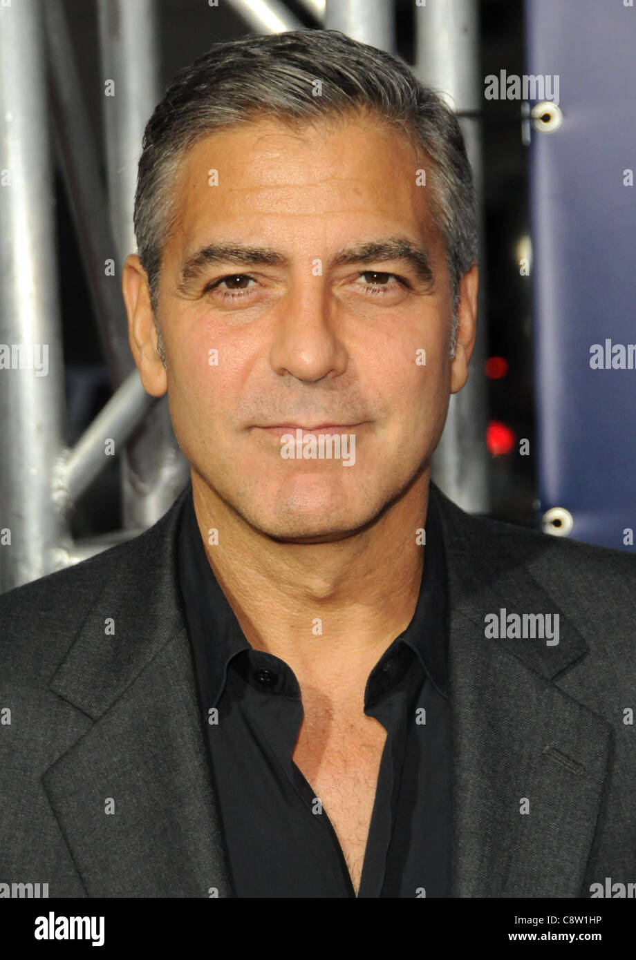 George Clooney at arrivals for THE IDES OF MARCH Screening, Samuel Goldwyn Theater at AMPAS, Los Angeles, CA September 27, Stock Photo