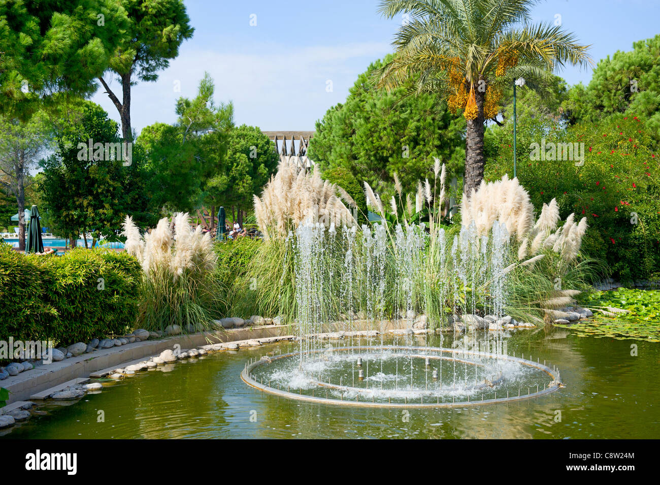Fountain in tropical garden hi-res stock photography and images - Alamy