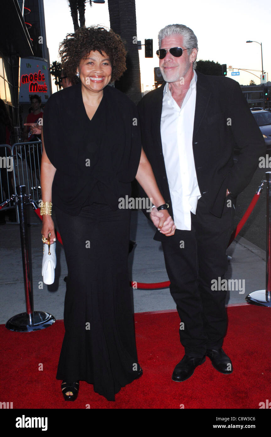 Ron Perlman, Opal Stone at arrivals for SONS OF ANARCHY Season 3 Blu