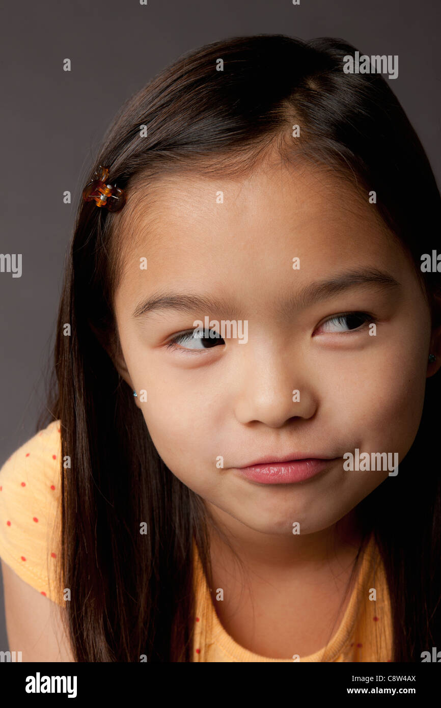 Studio portrait of girl Stock Photo - Alamy