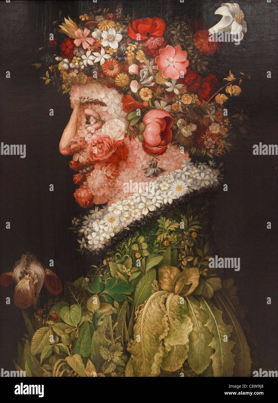 The Spring by Giuseppe Arcimboldo, after a work in the Museo de la Real Academia de Bellas Artes de San Fernando, Madrid, Spain Stock Photo