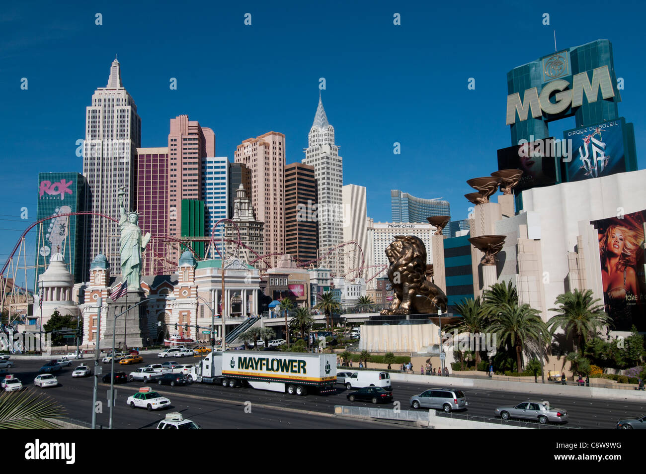 New York Casino Statue of Liberty Las Vegas Strip gambling capital of the World United States Nevada Stock Photo