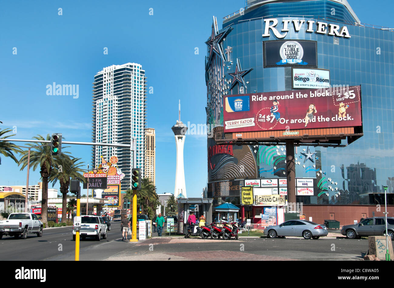 Las Vegas Strip, Riviera Hotel Stock Photo - Alamy