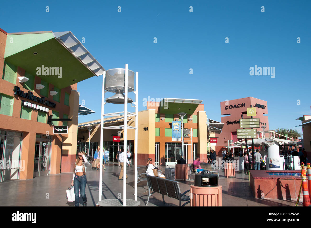Las Vegas Premium Outlets Shopping Center Shopping Mall United States Nevada Stock Photo