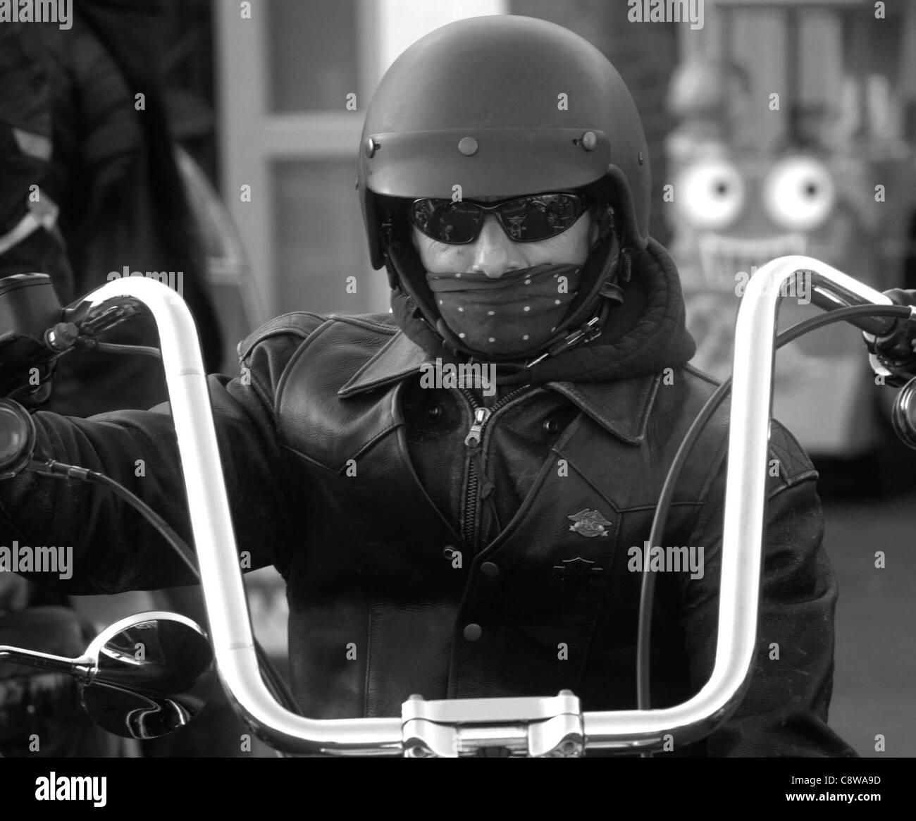 Motorcycle rider Stock Photo