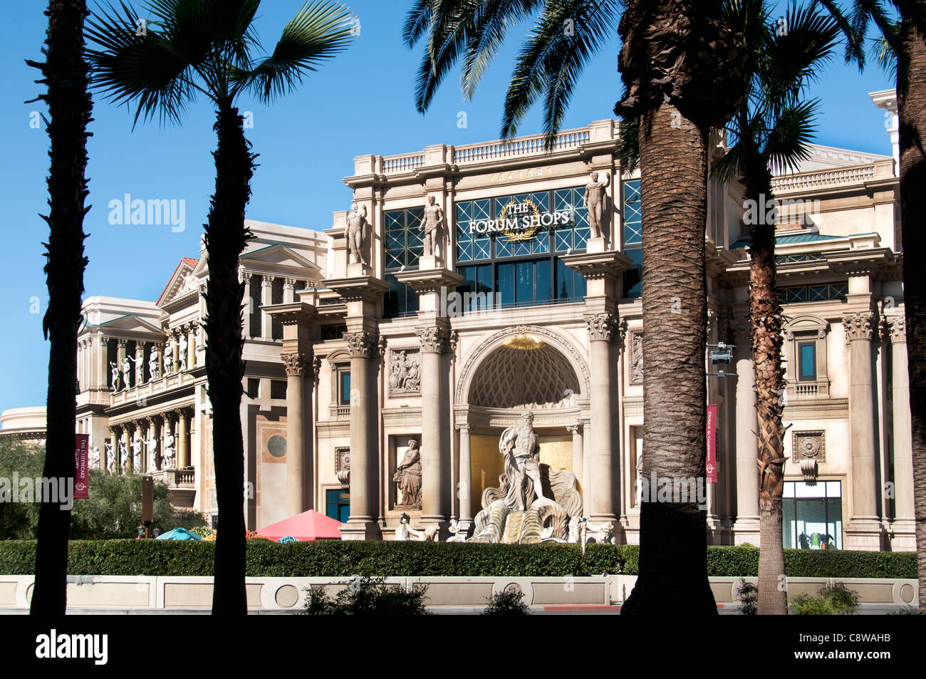 Trevi Fountain copy Ceasars Palace Las Vegas gambling capital of the World United States Nevada Stock Photo