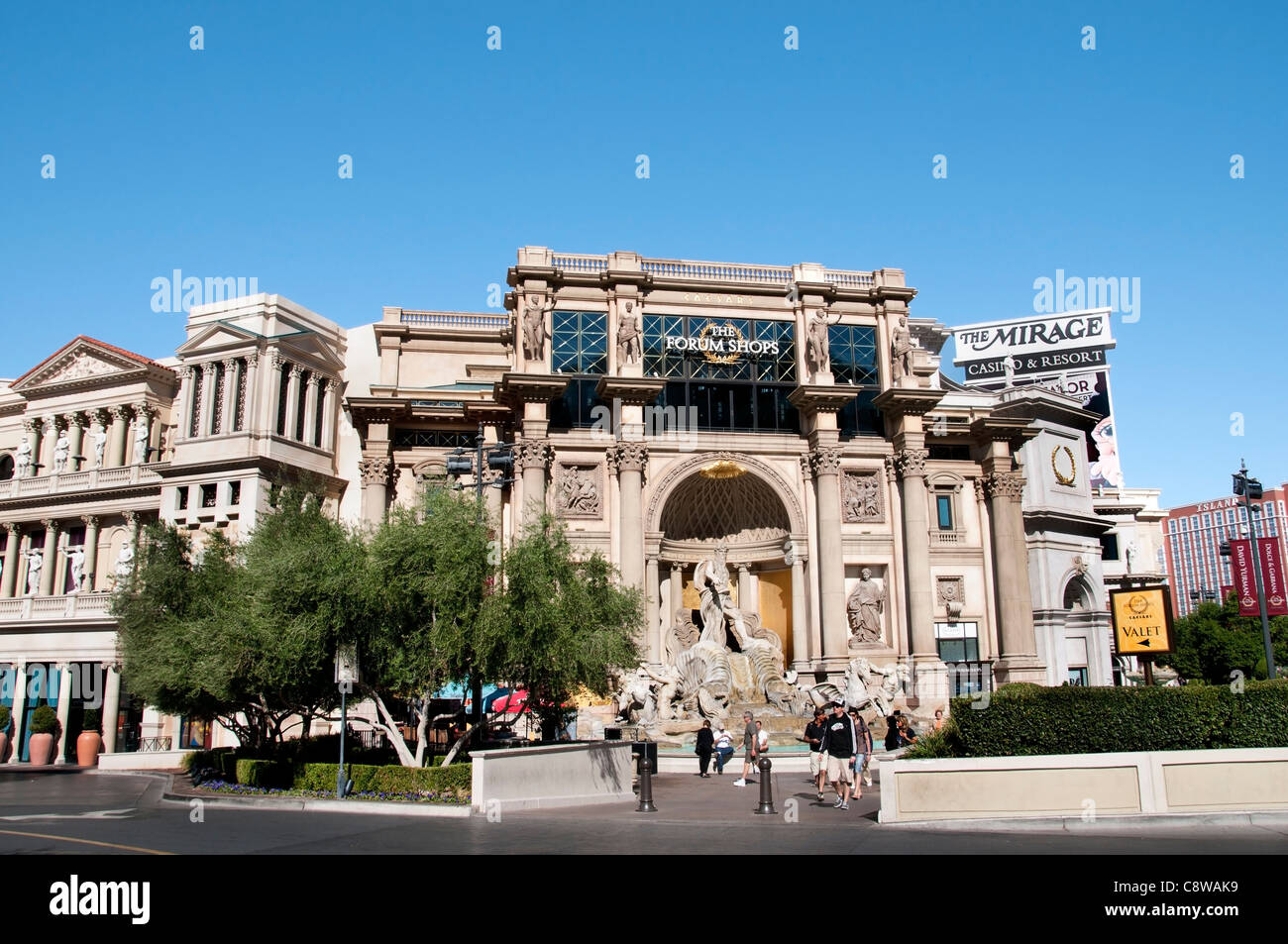 Trevi Fountain copy Ceasars Palace Las Vegas gambling capital of the World United States Nevada Stock Photo