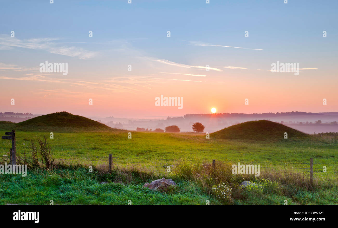 Overton Hill, Wiltshire - England Stock Photo
