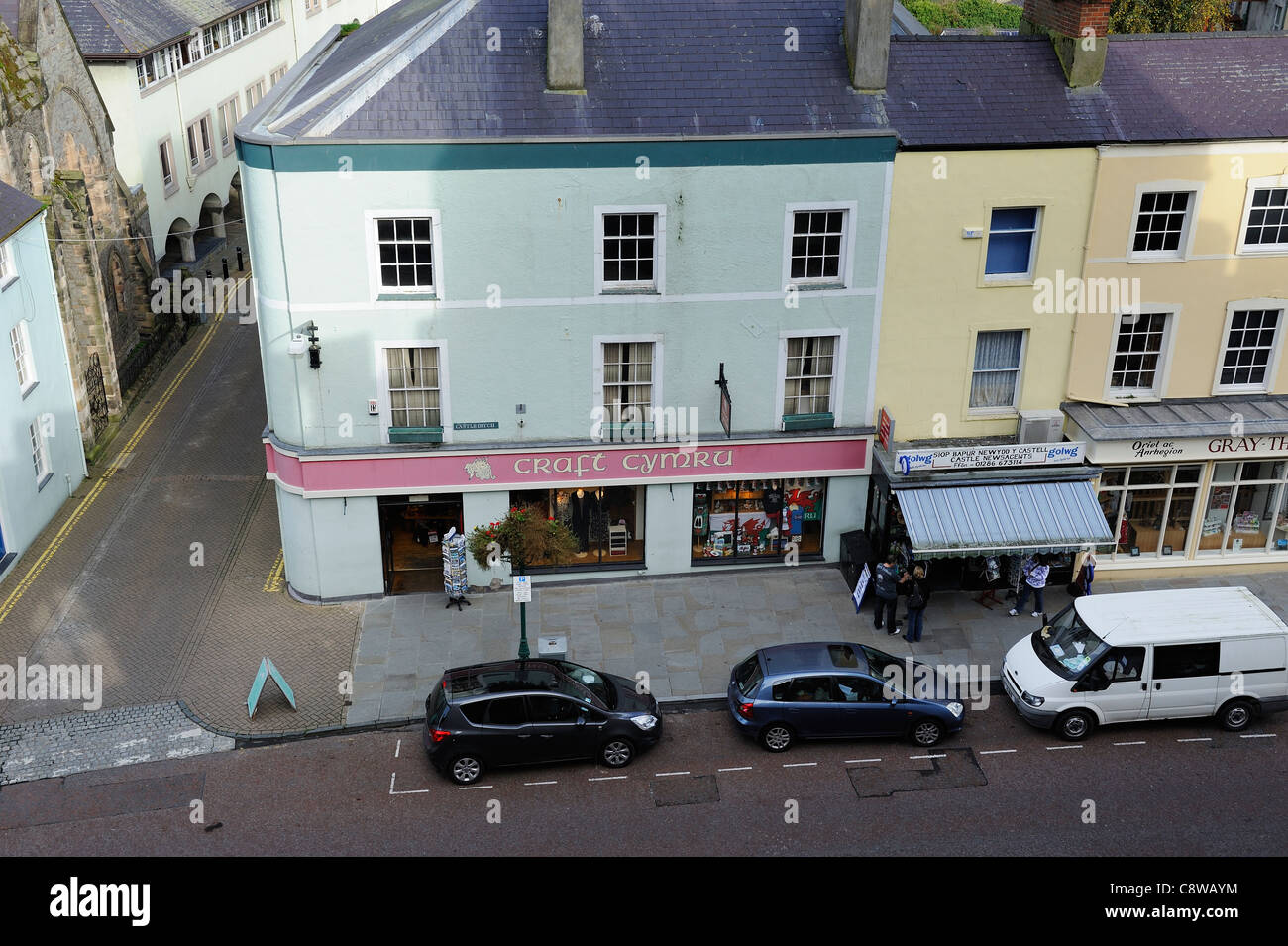welsh craft shop pen deitsh caernarfon wales uk Stock Photo Alamy
