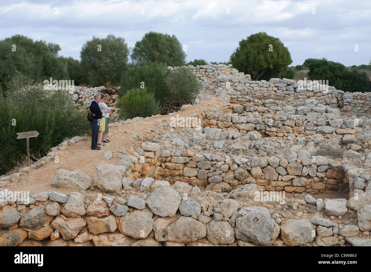 The historic site of Capocorp Vell near Llucmajor in Mallorca / Majorca.The islands best example of a Talayotic settlement Stock Photo