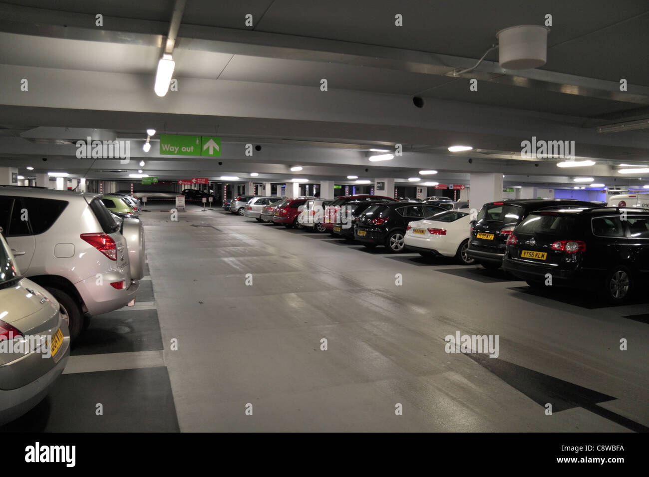 Covered multi-storey car parking in Liverpool One, UK. Stock Photo