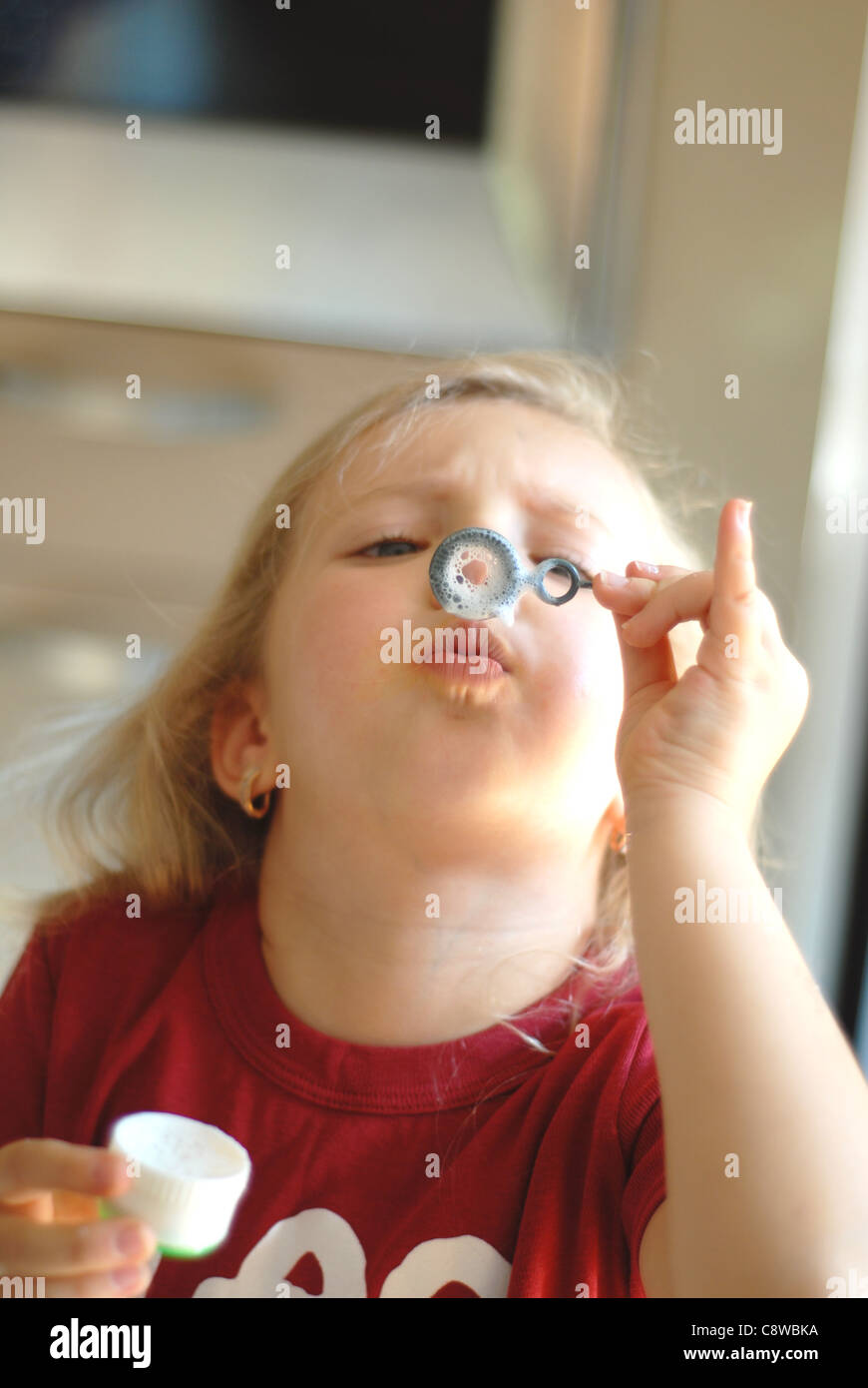 children girl baby bubbles Stock Photo Alamy