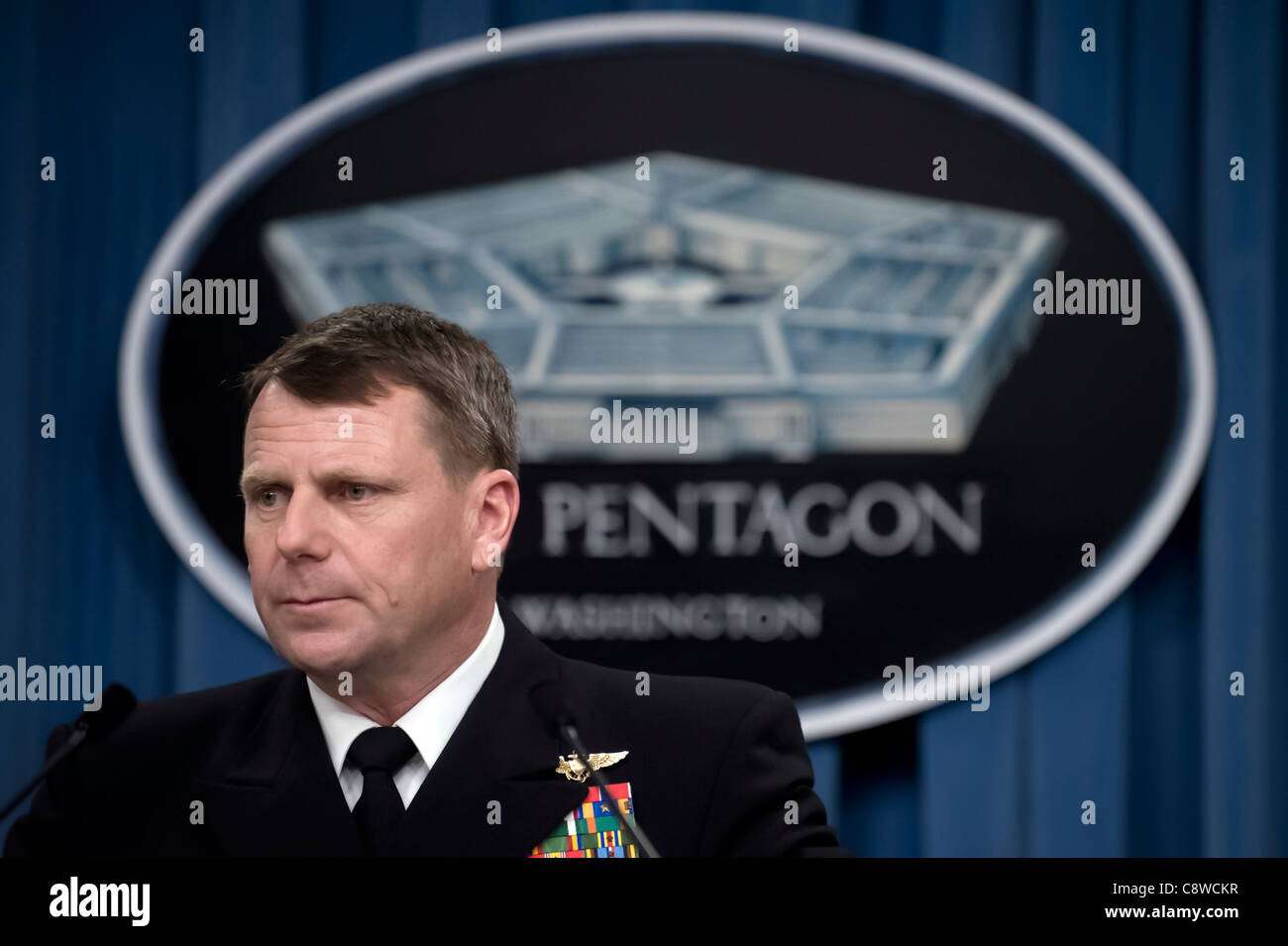 WASHINGTON (Jan. 15, 2009) Vice Adm. William Gortney, commander, U.S. Naval Forces Central Command, Stock Photo