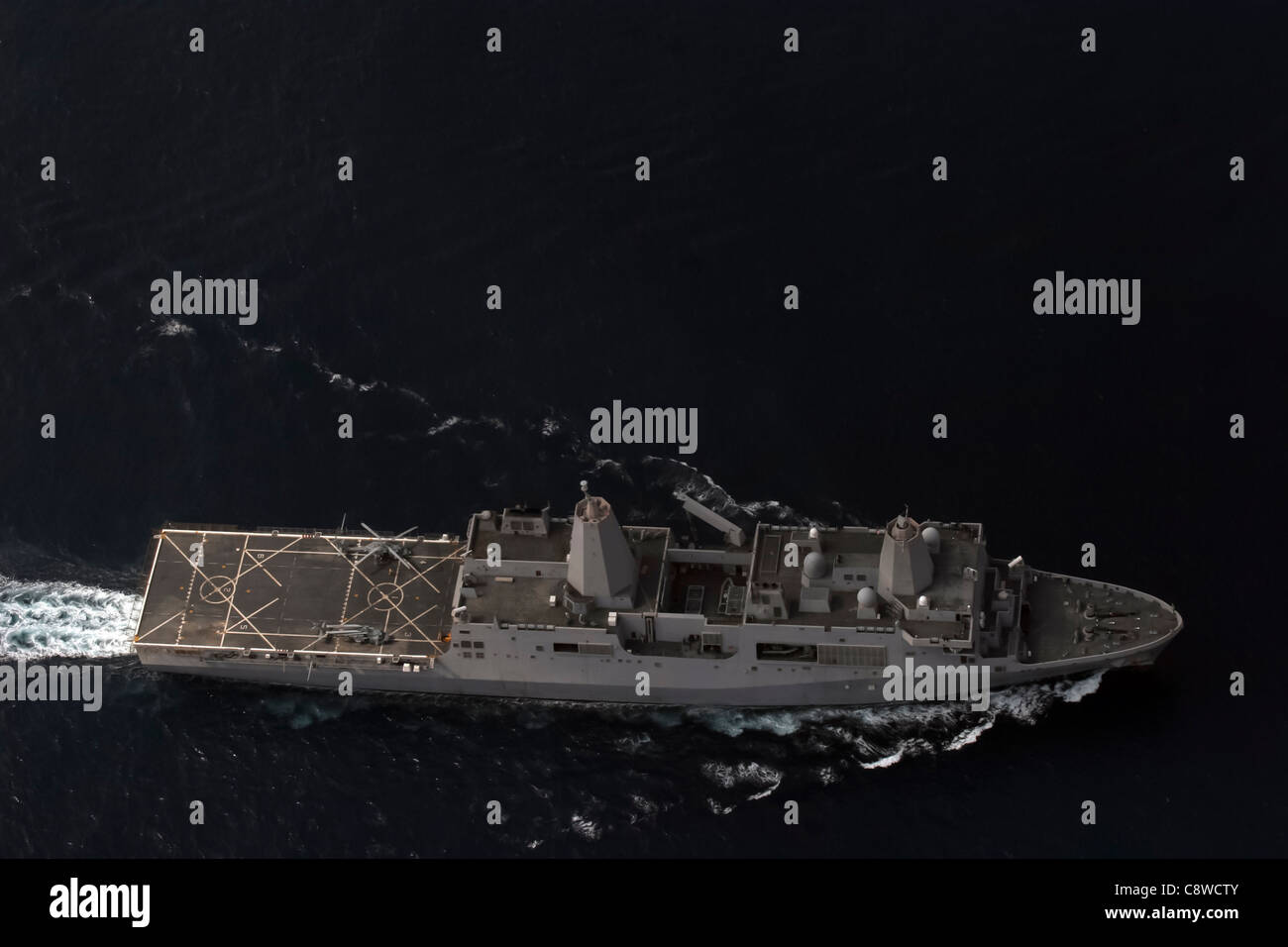 The Amphibious Transport Dock Ship Uss San Antonio Lpd 17 Stock Photos ...