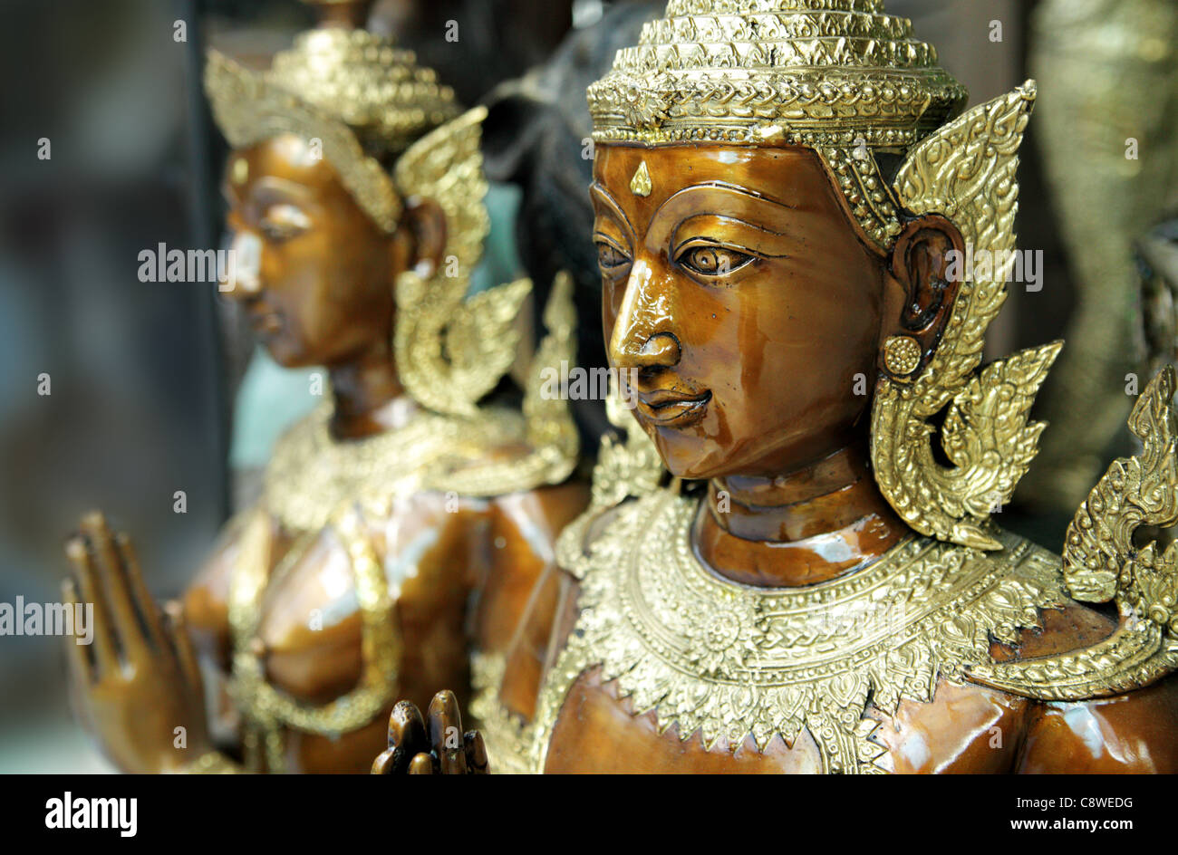 Kinnara statue - a kind of mythological creature Stock Photo