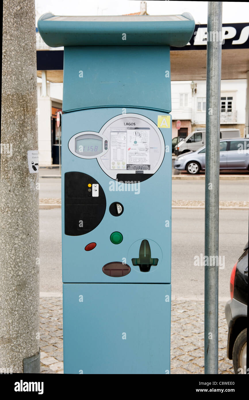Portugal Algarve Lagos pay and display coin operated parking ticket ...