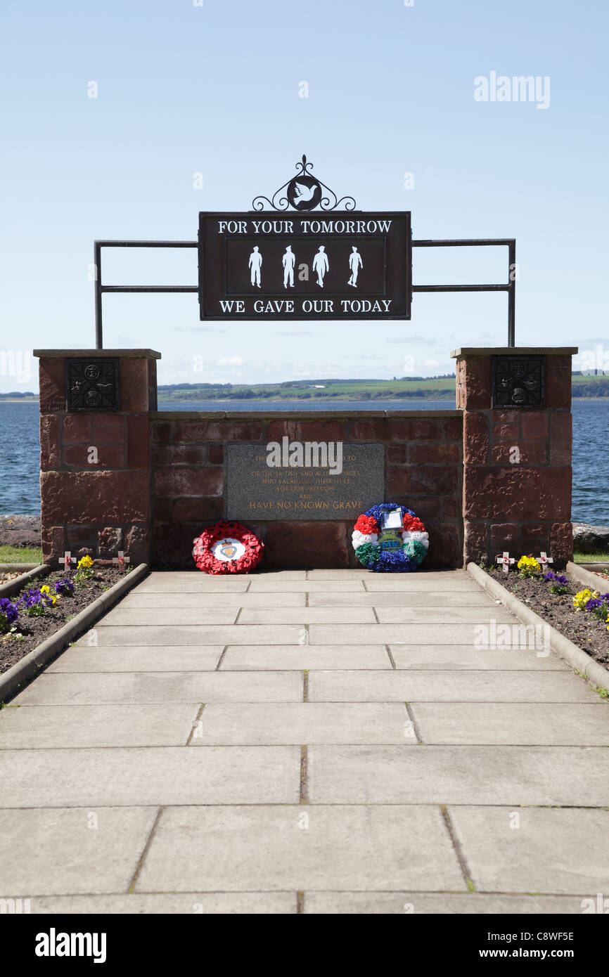 Cumbrae War Memorial for the missing on the Island of Great Cumbrae, North Ayrshire, Scotland, UK Stock Photo