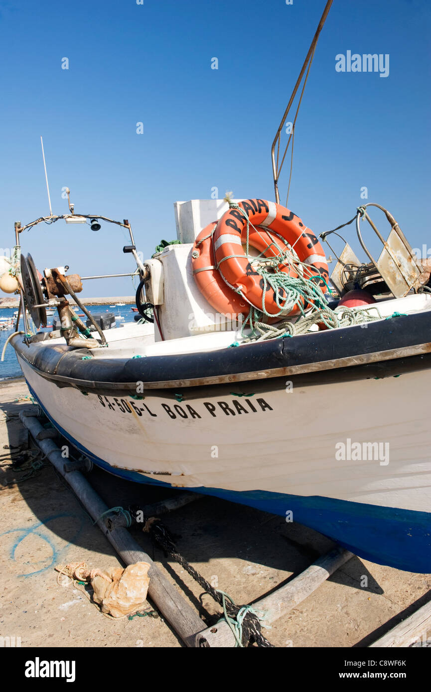 Portugal Algarve Sagres fishing port harbour harbor Boa Praia motor ...