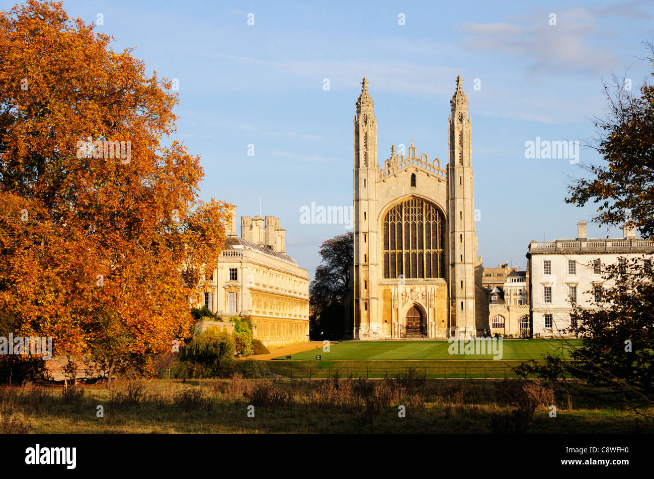 Kings College Chapel in Autumn, Cambridge, England, UK Stock Photo